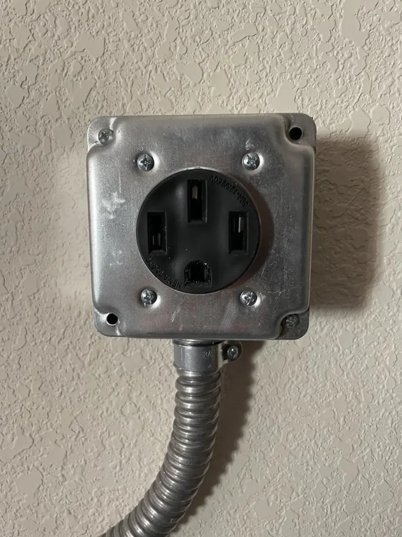 NEMA 14-50 outlet installed for Smart Home Electrical in Lafayette